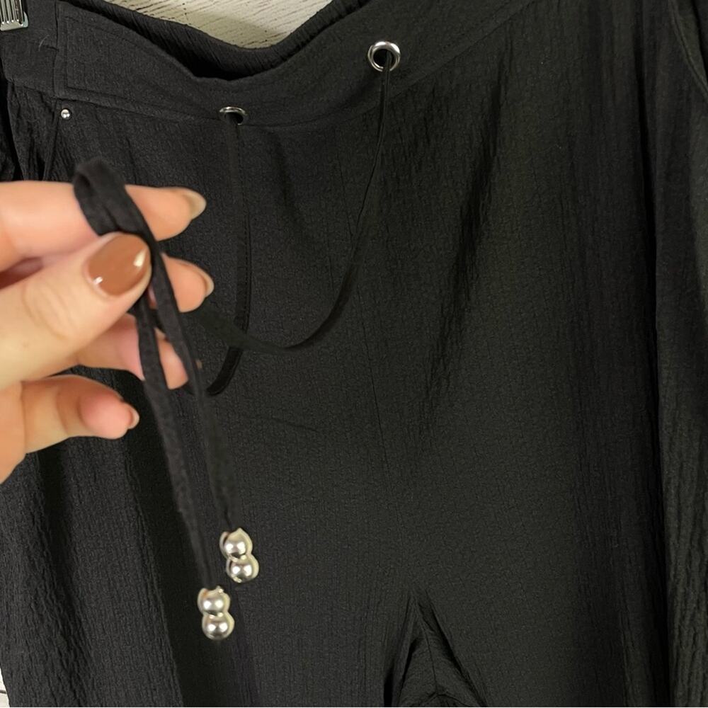 Jm Collection Black Lightweight Drawstring Waist … - image 5